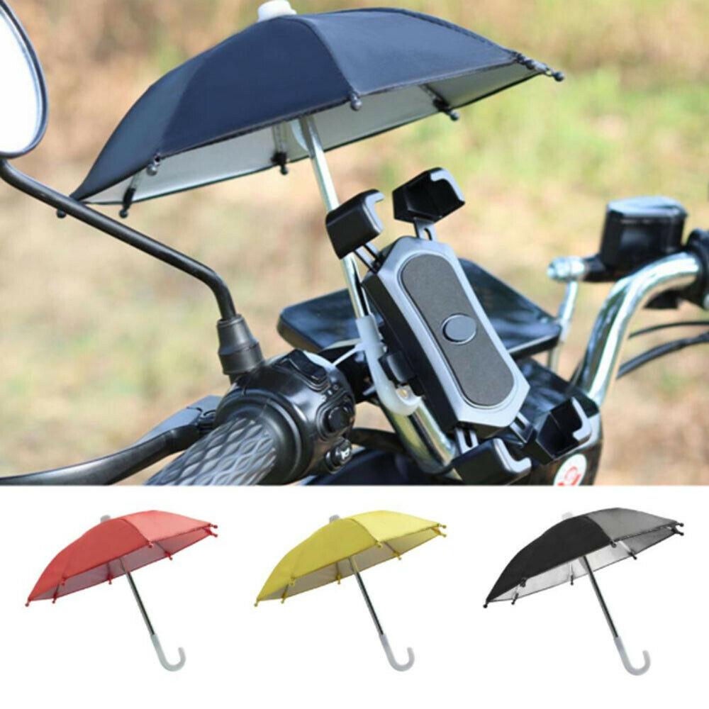 Firm And Sturdy Silver Dumb Rubber Mini Sunshade Umbrella Waterproof 43 G Motorcycle Decoration Car Accessories Cute Craft