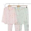 Cozy Autumn/Winter Women's Two-Piece Pajama Set with Turn-Down Collar and Long Sleeves