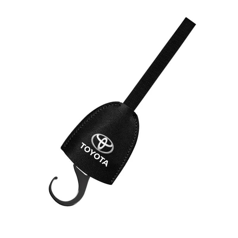 1/2pcs Leather Car Seat Back Hooks Portable Hanging Bag Rack For Toyota Corolla CHR Rav4 Yaris Auris Avensis Car Accessories