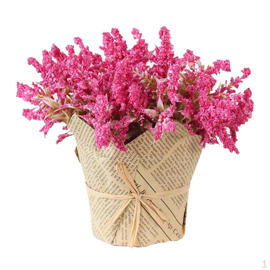 

Artificial Flowers Lavender Gypsophila Party Bouquet розы красного