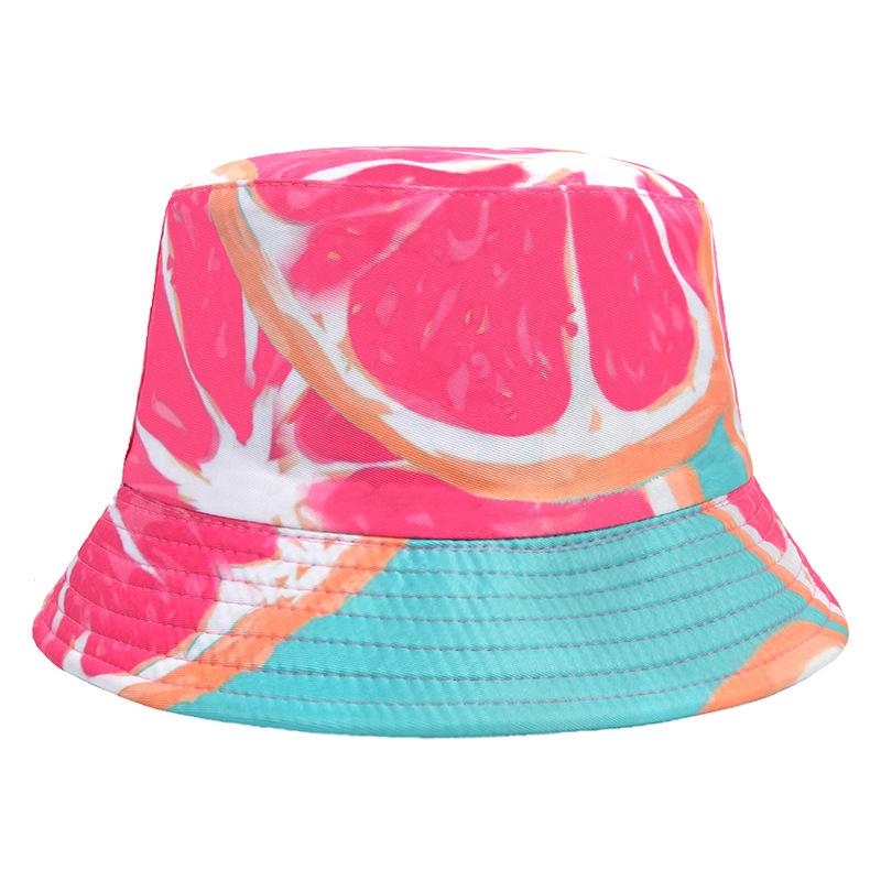 New Summer Women's Sunscreen Breathable Sun Hat Tie-dye Floral Print Bucket Hat Outdoor Sports Casual Fashion Sunshade Basin Cap