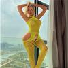 Free Size Women's Fashion Hollow Out Underwear Silk Stockings Jumpsuit Sexy Pajamas