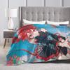 Kasane Teto Decke Anime Vtuber Plüsch Neuheit Weiche Überwurfdecke für Bettbezug Textil Dekoration