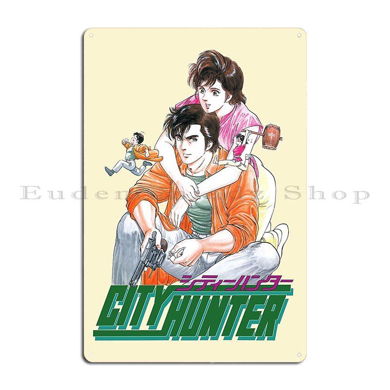 City Hunter Nicky Larson In Tokyo Metal Plaque Poster Home Designer Cinema Create Mural City Hunter Tin Sign Poster