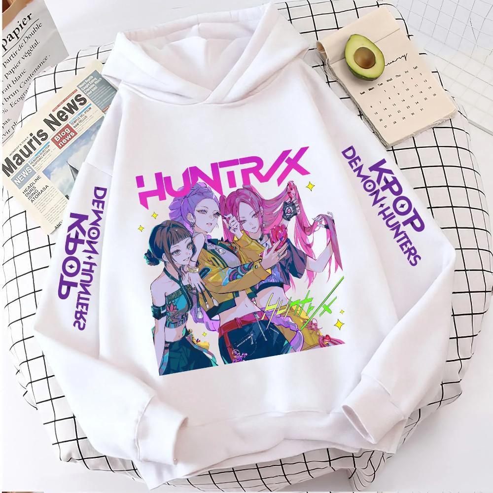 Korean Popular Demon Hunter Children's Hoodie Casual Girl Clothing Autumn and Winter Cute Cartoon Warm Children's Clothing