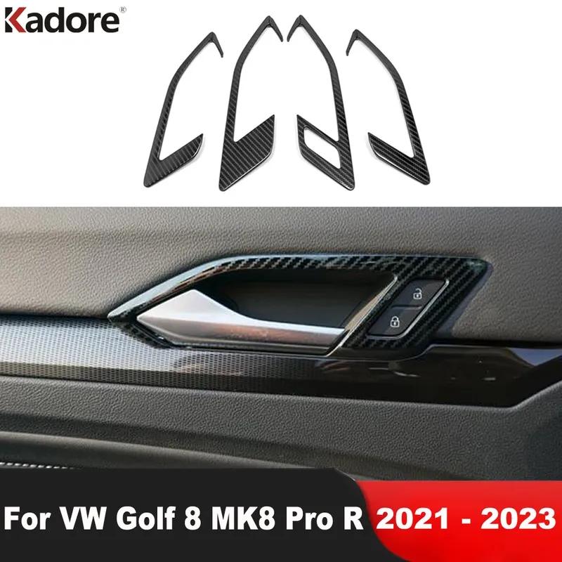 Car Inner Door Handle Bowl Cover Trim For VW Volkswagen Golf 8 MK8 Pro R    Steel Interior Mouldings Accessories