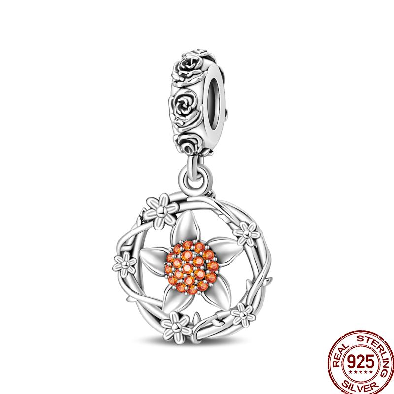 Kupferfeder Niedliches Haustier Tier Blume Perlen Anhänger Spacer Perlen Geeignet Passform Pan Original Armband Schmuck Geschenk