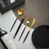 ON Modern Gold Black Dinner Cutlery 1-Person Set_4P_TO0722007