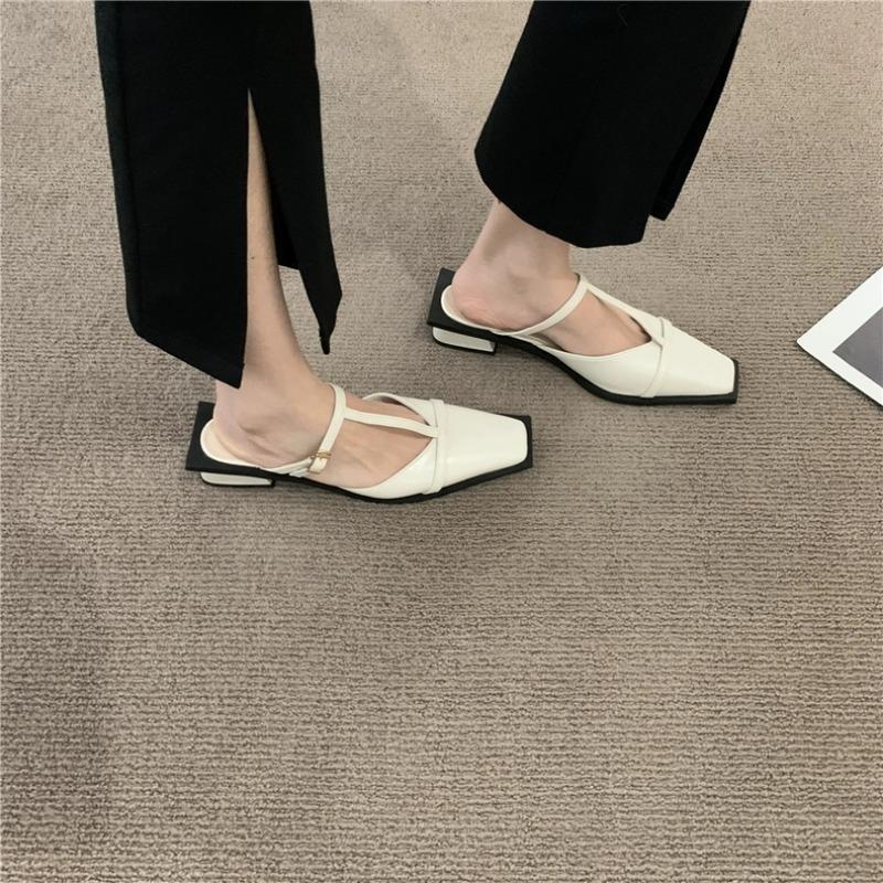 

Дизайнер Моды Летние Женские Мюли Тапочки Модные Неглубокие Квадратный Носок Зебра Слайды Повседневные Уличные Офисные Леди Сандалии 35 бежевый