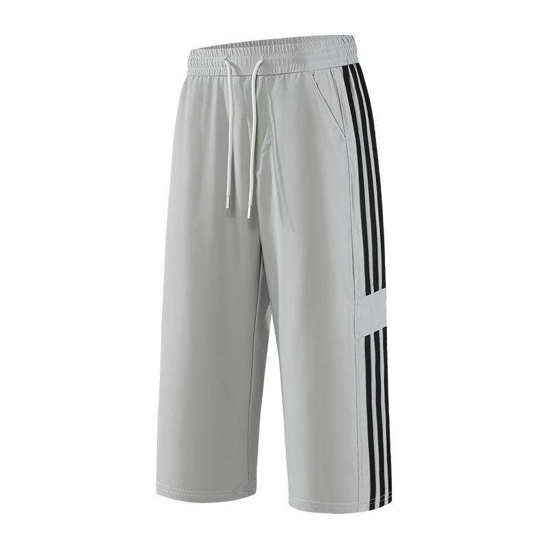Smiling Mall - E Grote Maat Mannen IJszijde Korte Broek Casual Ademende Sportbroek M lichtgrijze kleur