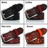 Genuine Leather Belts for Men Designer Belt Male Print Vintage Pin Buckle Luxury Strap New Fashion High Quality