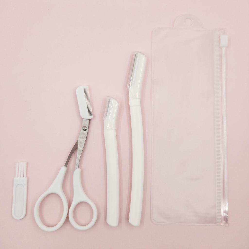 Portable Eyebrow Razor for Women with Protective Cover - Gentle Stainless Steel Blade