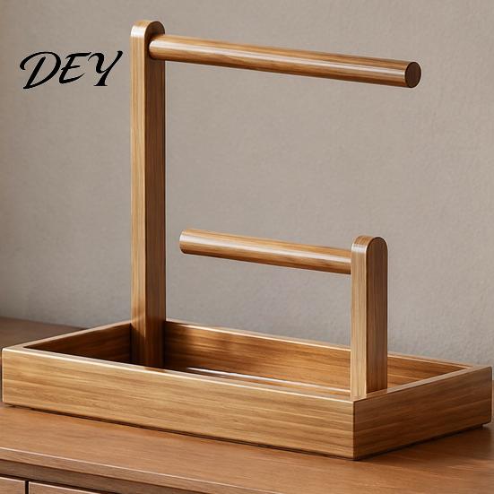 Wood Countertop Shelf Wooden Headband Holder Organizer, Large Capacity Storage Box, Space Multi Purpose Bin Saving Container, for Hair Accessories And