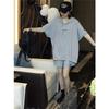 Women's Casual 2-Piece Set Loose Hooded Short Sleeve T-Shirt + Shorts Summer Loungewear Streetwear