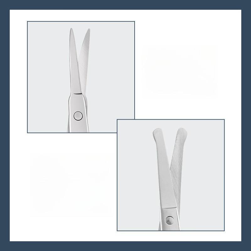Small Eyebrow Beauty Scissors Trimmer Pointed Stainless Steel False Eyelashes Makeup Round Head Nose Hair Scissors