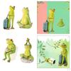 Creative resin Frog Figurines, Sitting Statue Sculpture Statue, Collectible Figurines