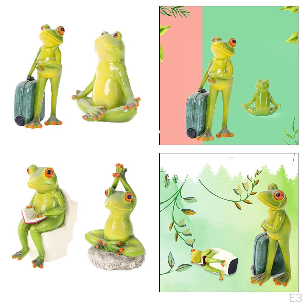 Creative resin Frog Figurines, Sitting Statue Sculpture Statue, Collectible Figurines