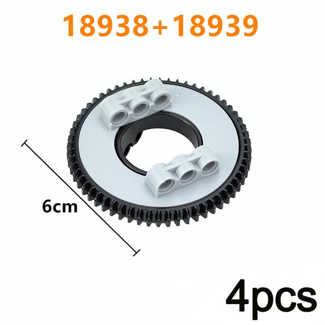 DIY Technical Building Blocks Worm Rack Gear Parts Compatible with MOC Train Car Crane Model Classic Accessories for Children