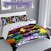 3pcs Custom Name Smiling Critters Bedding Set,Includes 1 Duvet Cover and 2 Pillowcases,All-season Bedroom Decor