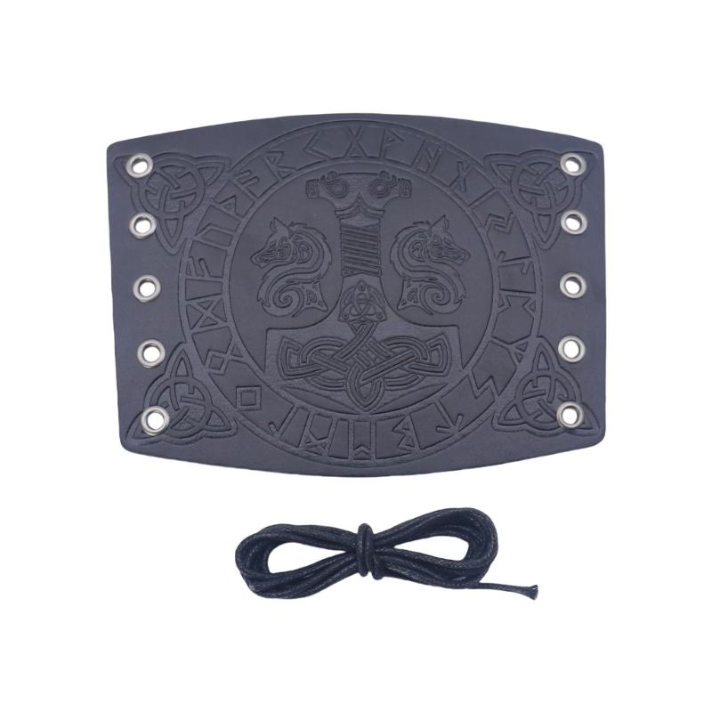 Historical Arm Guard Cosplay Arm Gauntlets Vintage Armband Knight Arm Guard Festival Costume PU Leather Arm Bracers