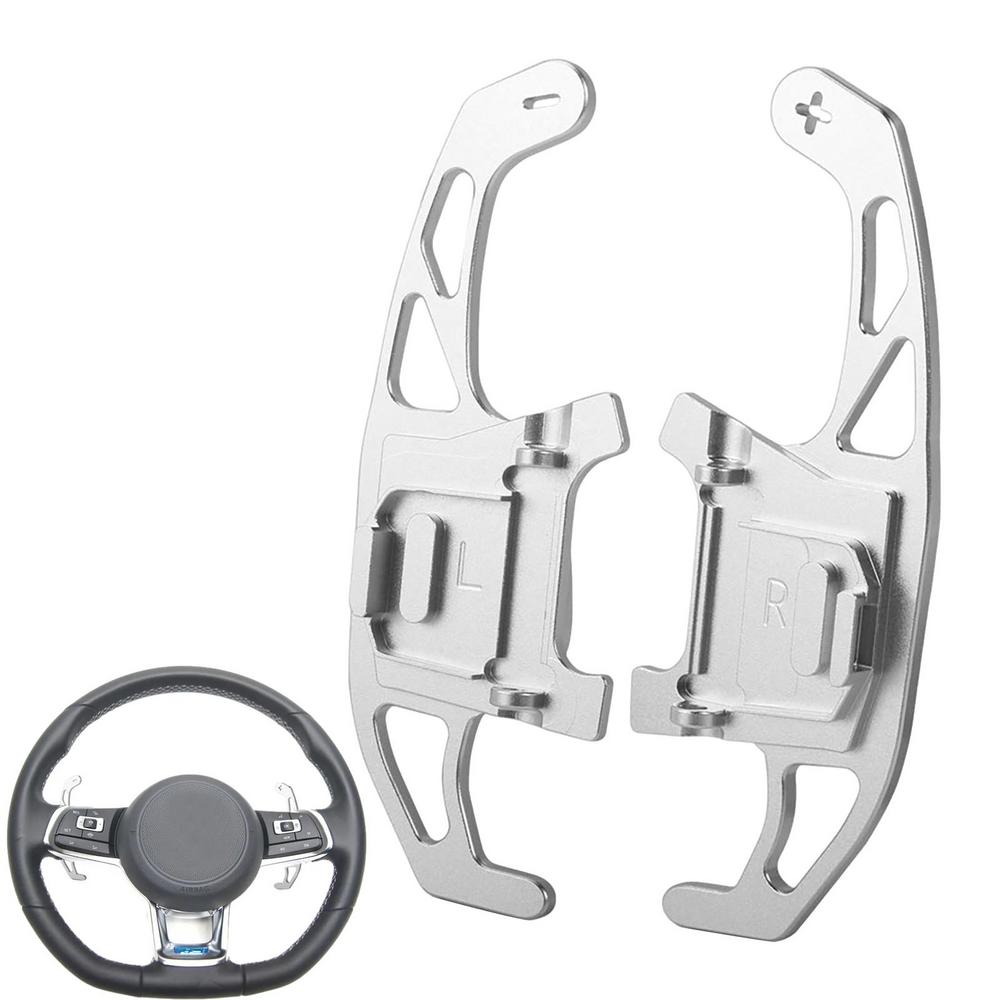 

Car Steering Wheel Paddle Shift Extend Extension Shifter Aluminum Accessories For GTIs GOLF R GTD GTE R-line MK7 2014-2025 серебряный