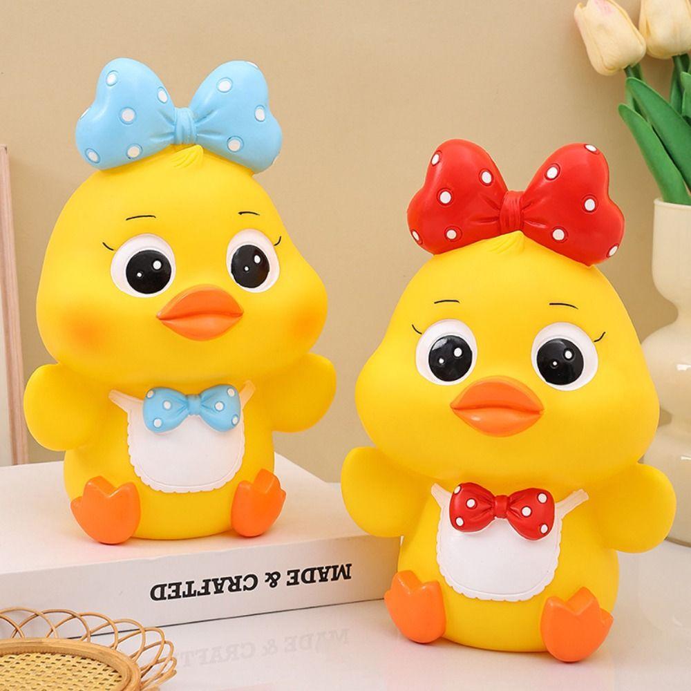 Savings Tank Little Yellow Duck Piggy Bank Decorative Duck Model Piggy Bank  Children/Kids