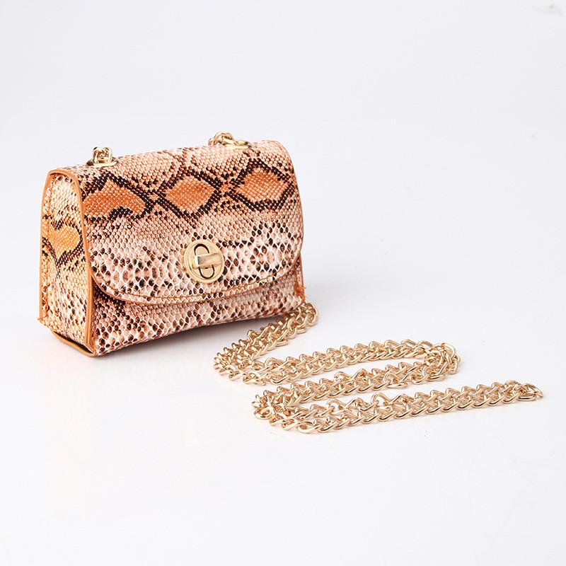 Mini Leopard Print Chain Waist Bag With Automatic Buckle For Casual And Fashion Use