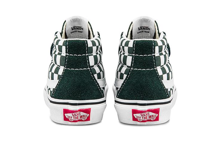 Vans SK8 Reissue Mid top Kids' Skateboarding Shoes Green White Children Aged 3 7 Years Old VN00018T8CA