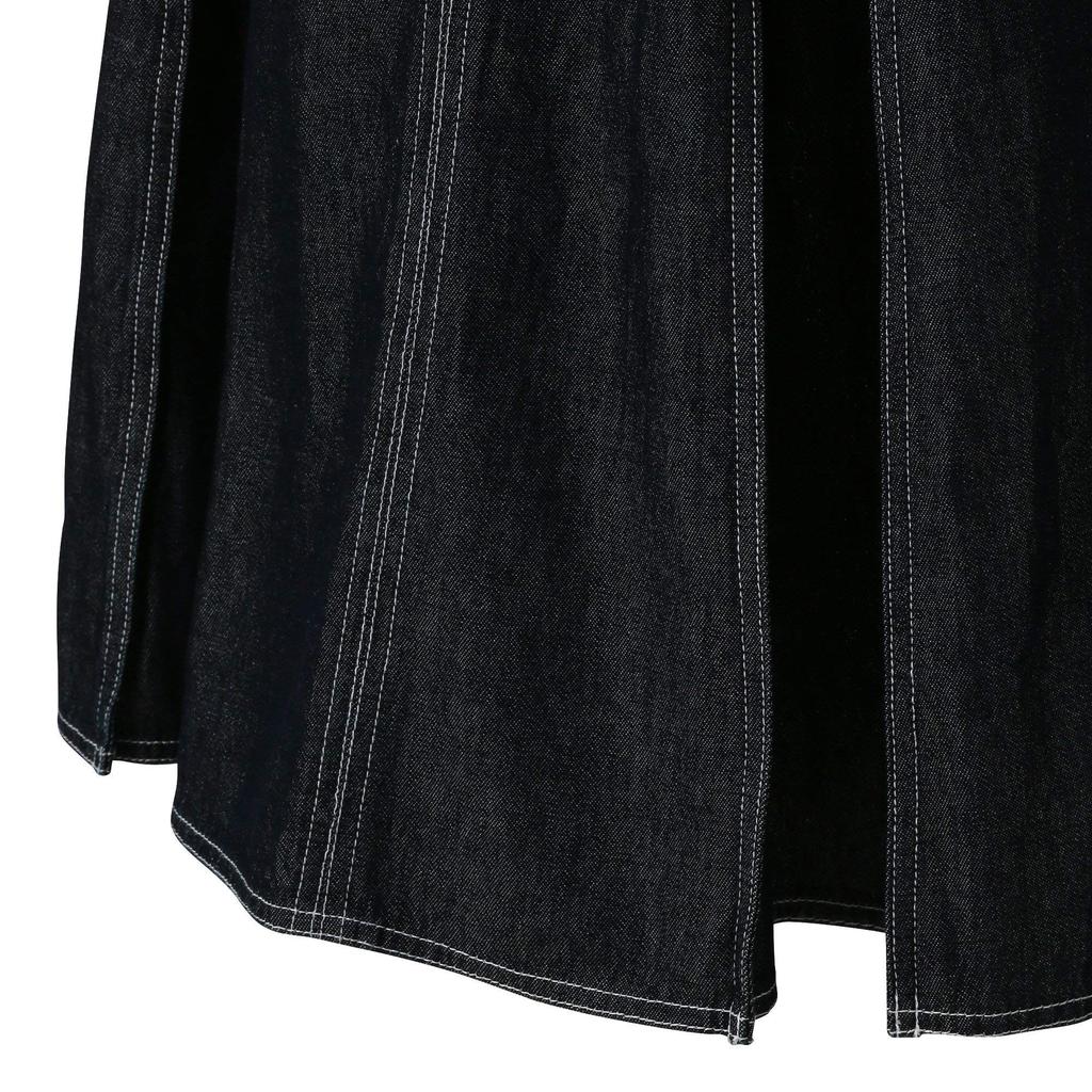 Francfranc Denier Full Black Apron, Black, Women's Apron,