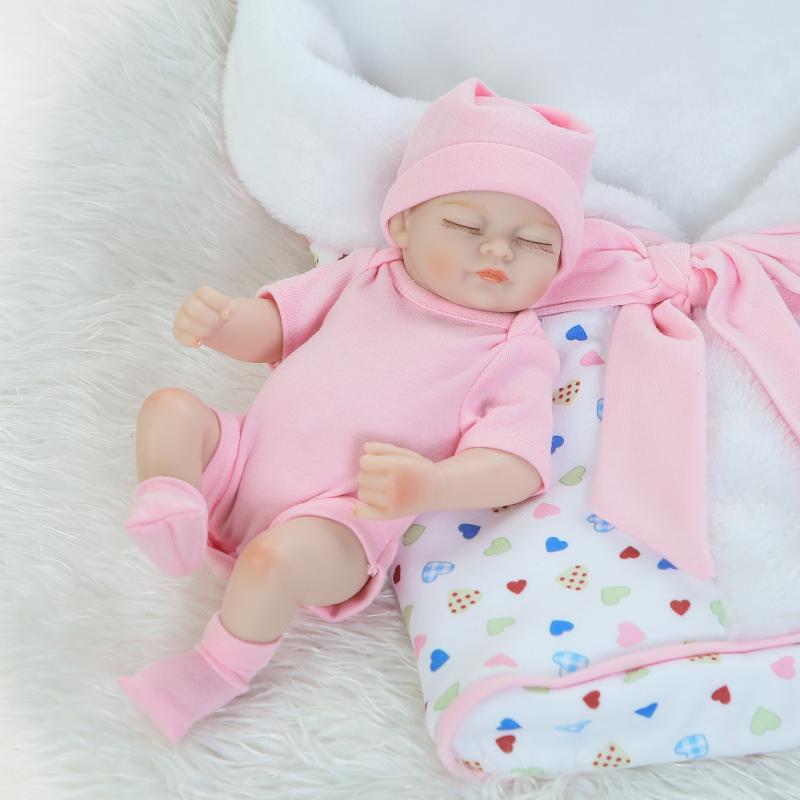 Realistic Mini Twin Baby Dolls - Cute, Personalized Role-Playing Toys Gift 26 cm розовый