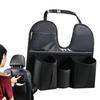 Car Seat Back Storage Bag Leather Car Seat Organizer With Tablet Cup Holder Multifunctional Hanging Seat Back Organizer