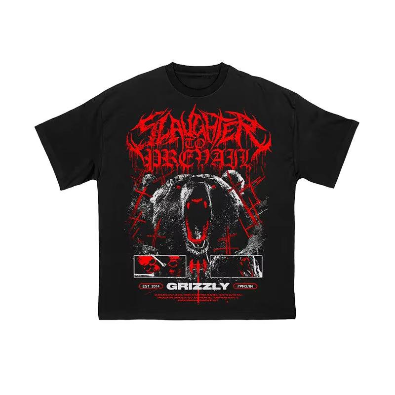 Dark Metal Rock Loose Pure T-shirt Base Layer Short-sleeved SLAUGHTER TO PREVAIL Slaughter To Russian Dead Core Band