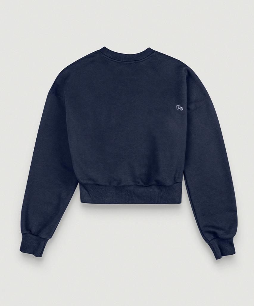 ROVVE Crop Cut Off Sweat Shirt (Deep Navy)