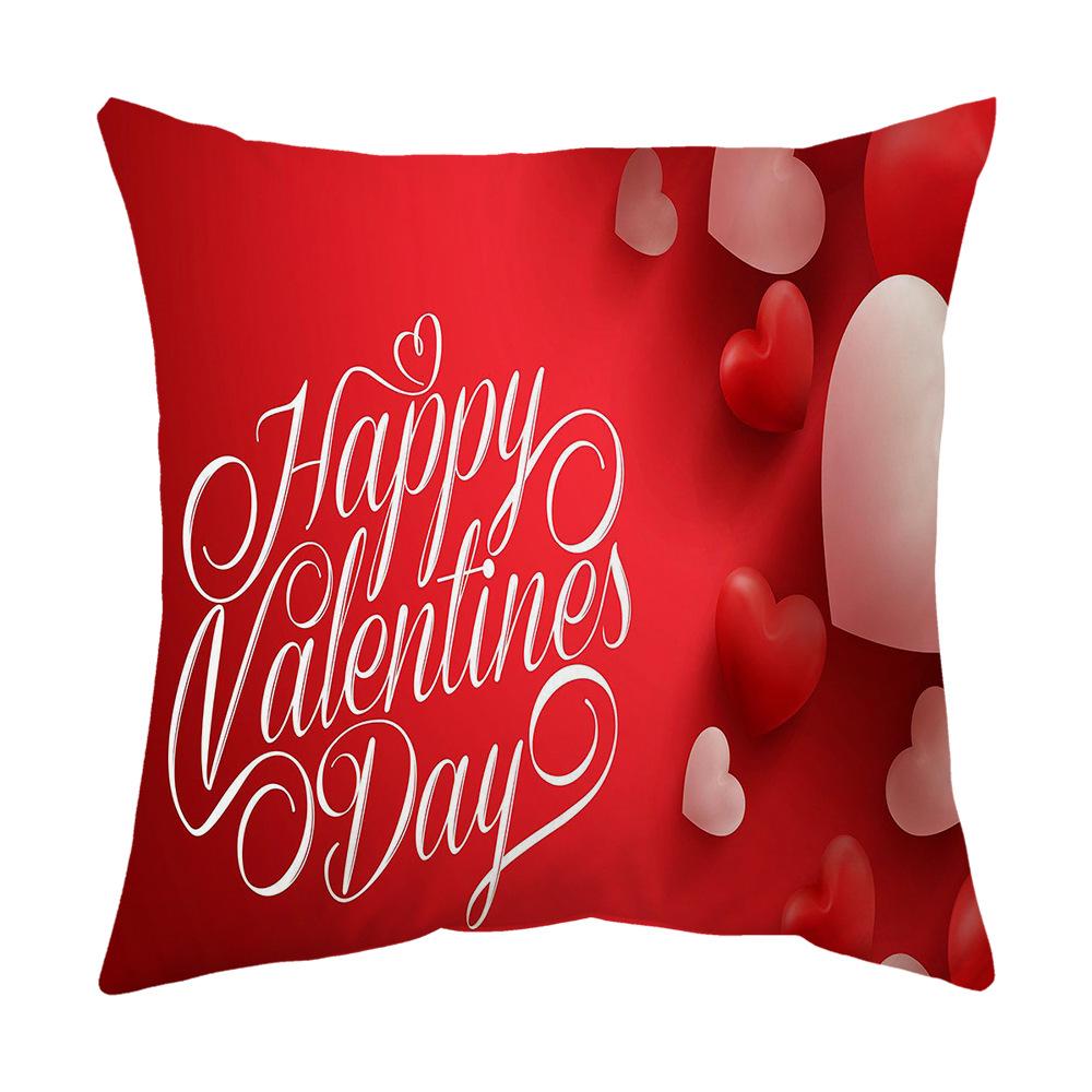 Pillow New Valentine's Day Pillow Case Pink Love Balloon Pillow Sofa Cushion Pillow Case