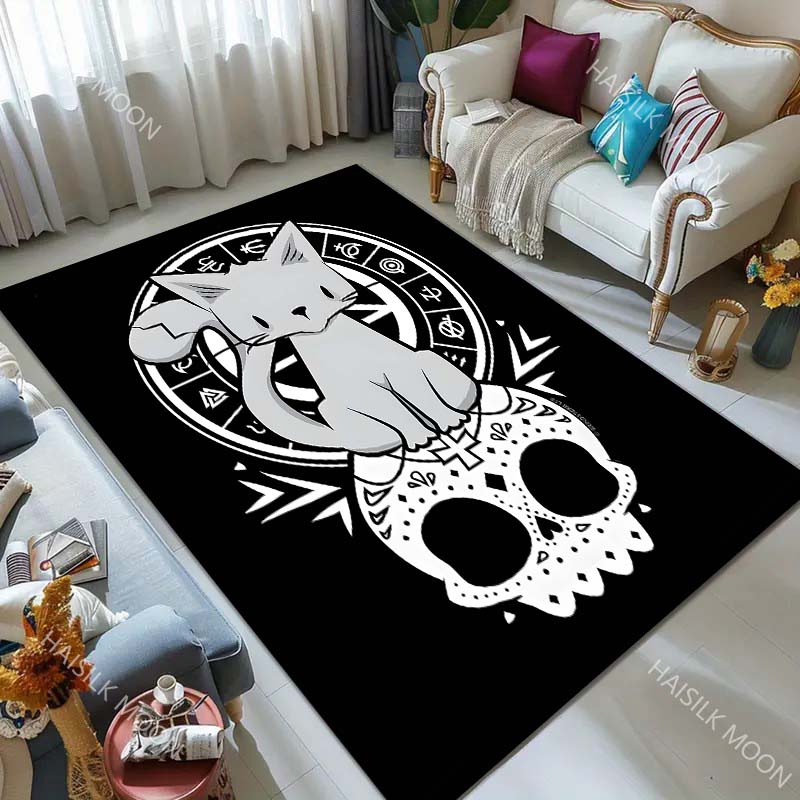 Dark Series Cat Array Print Carpet for Living Room Bedroom Bedside Floor Mat Cloakroom Sofa Area Rugs Fast Shipping