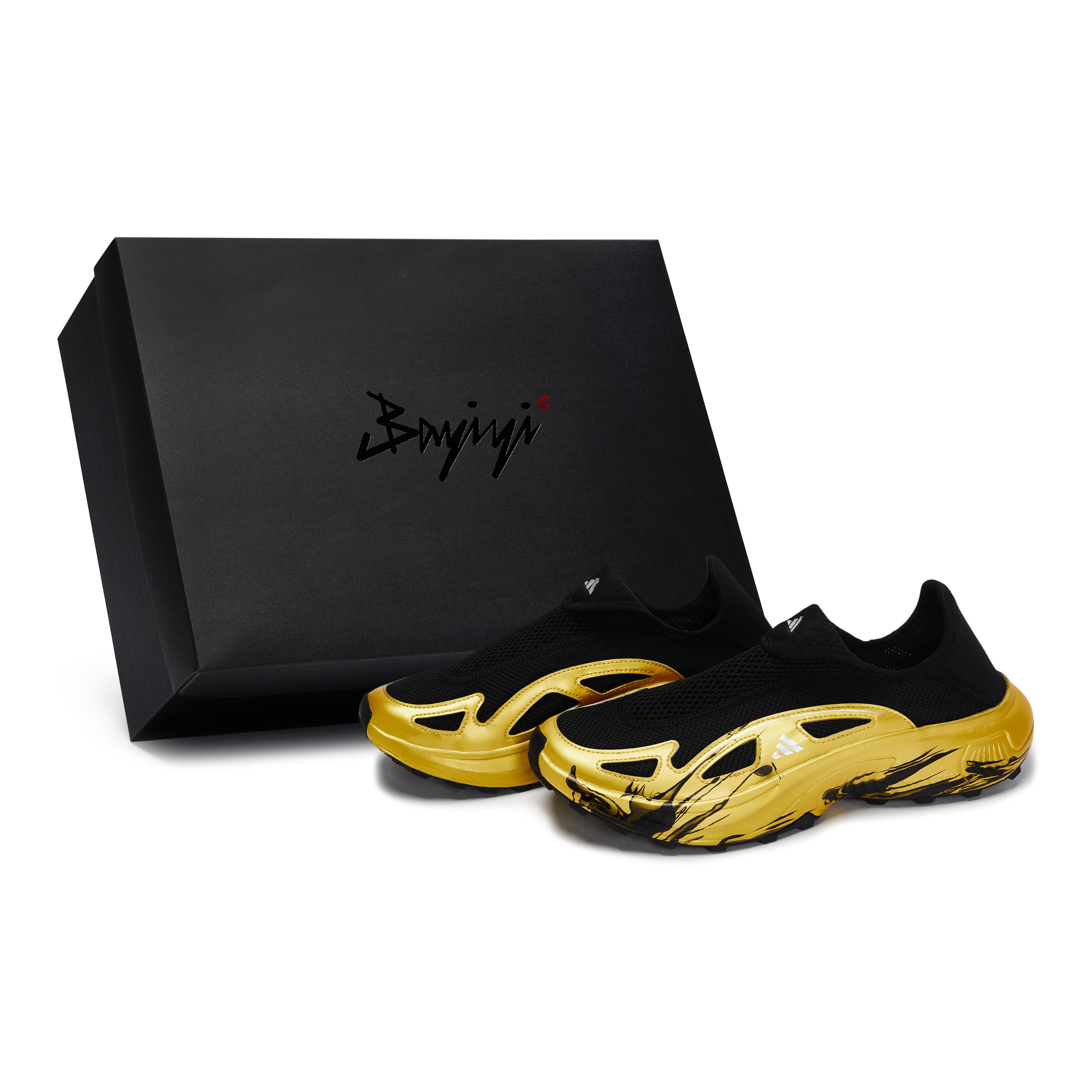 

Adidas FC WALKER Golden Sword And Ink, Special Shoe Box Abrasion Resistant Low top Casual Shoes Men s Black Gold Silver JP6642(Team80-S-BOX) 39⅓