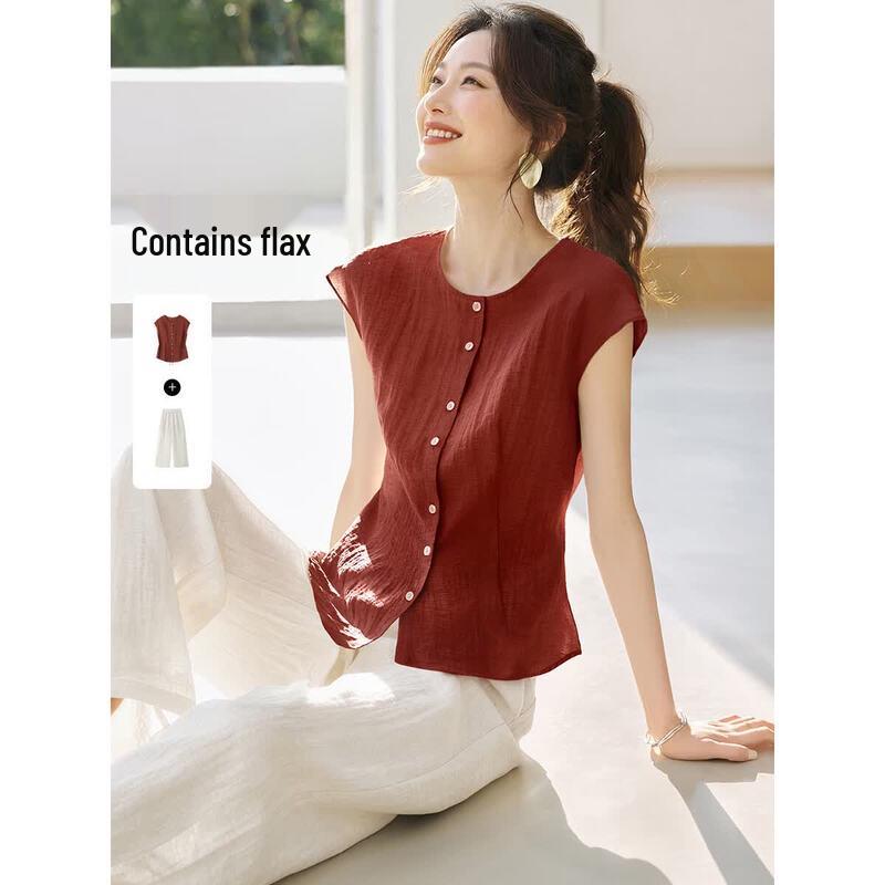 Mohanyimei Women s Summer Viscose Two-Piece Set S