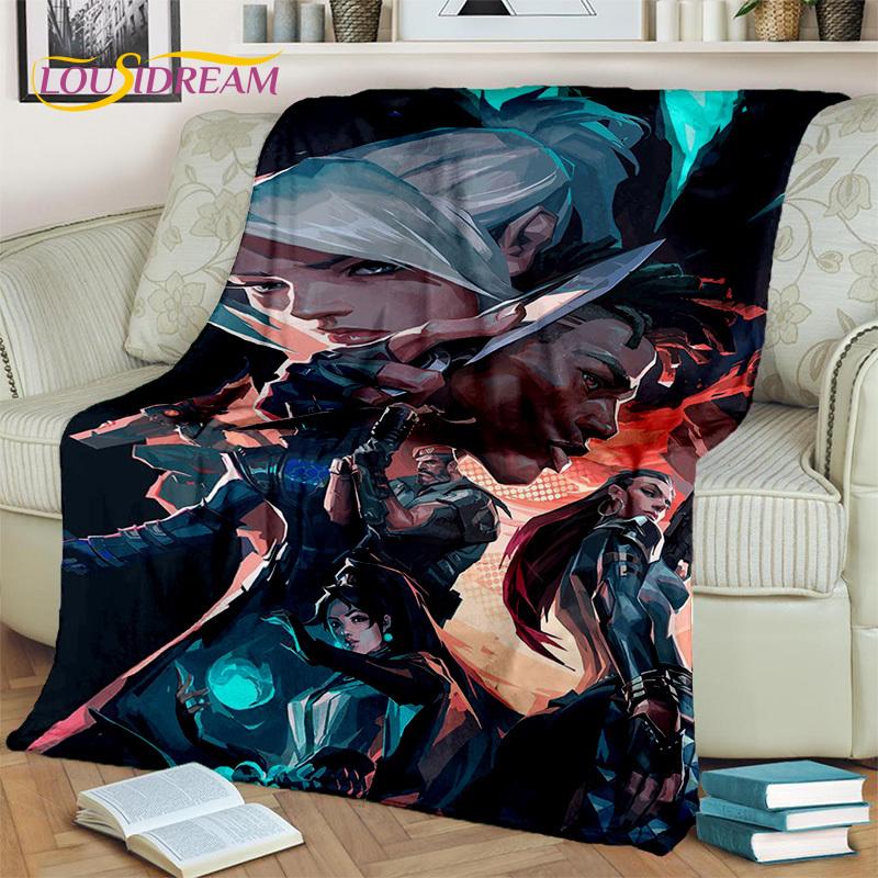 Cartoon Game VALORANT Gamer 3D Blanket,Soft Throw Blanket for Home Bedroom Bed Sofa Picnic Travel Office Rest Cover Blanket Kids