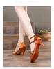 Women's Soft Sole Satin Latin Dance Shoes - Medium Heel, Perfect for Adult and Youth Practice or Professional Standard and Cowboy Dance Styles.