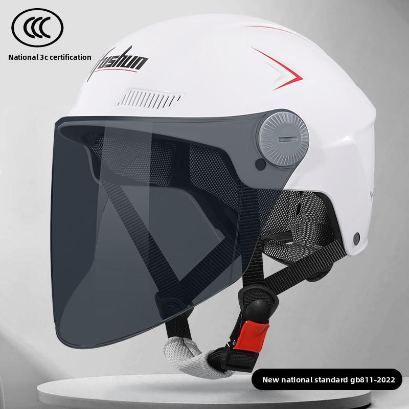 Electric Car Helmet 3c Certified Men and Women Summer Sunscreen Sunshade Breathable Half Helmet Battery Motorcycle Hard Hat