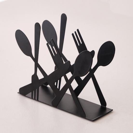 Moderne stående serviet holder til bord Metal serviet dispenser med bestik/vinglas design til køkken Spisestue Restaurant