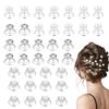12Pcs Bridal  Pearl Flower Spiral Twist Hair Pins Clips Wedding Jewelry Bride Headdress Women Hair Accessories