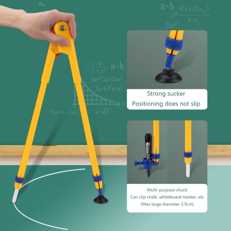 Großes Dreiecklineal-Set Geometrie Winkelmesser Lehrer Tafel-Zeichenwerkzeug