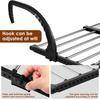 Stainless Steel Balcony Hanger Shoe Rack Foldable 42-72CM Extendable Radiator Clothes Drying Shelf Guardrail Hanging Organizer