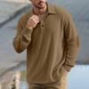 Men's  Casual Outdoor Lapel Corduroy Pullover Long-sleeved Top