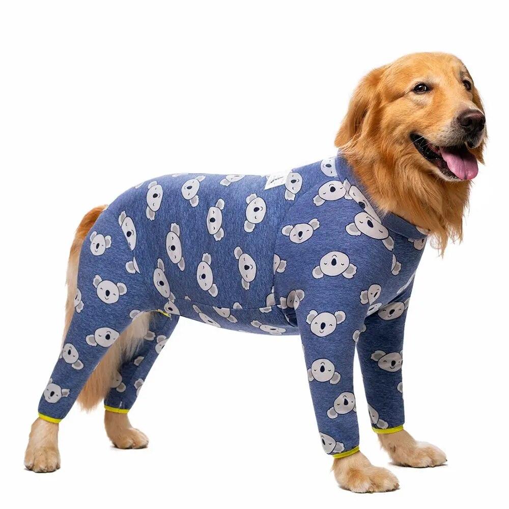 Miaododo Cotton Large Dog Clothes Pajamas Medium Dog  Costume Jumpsuits Clothes For Dogs 2020 Male Female Fully Covered Belly
