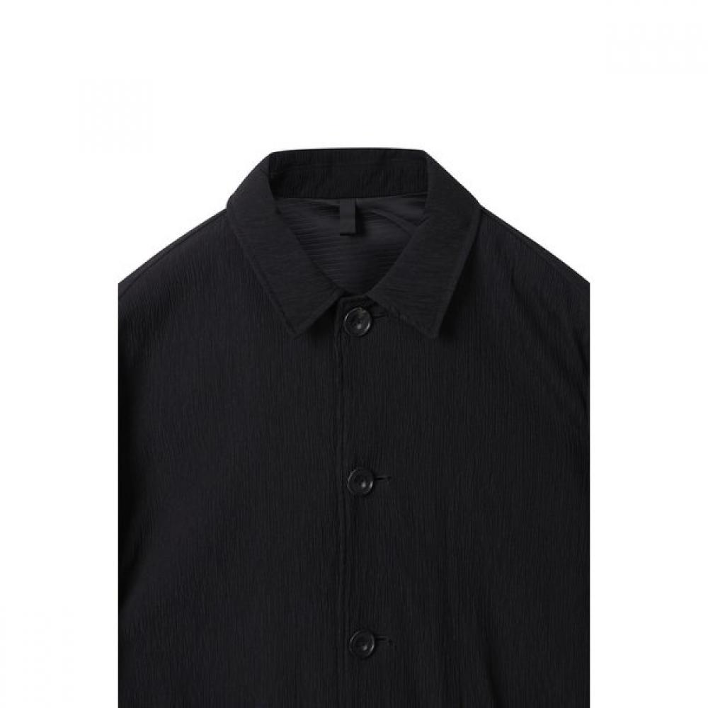 Customellow Black Pleats Work Jacket Cwjam25433bkx