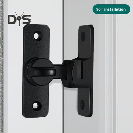 Barn Door Lock Simple Installation Anti-Theft Heavy Duty Bar Gate Latches Safety Slide Door Lock for Bathroom Garden