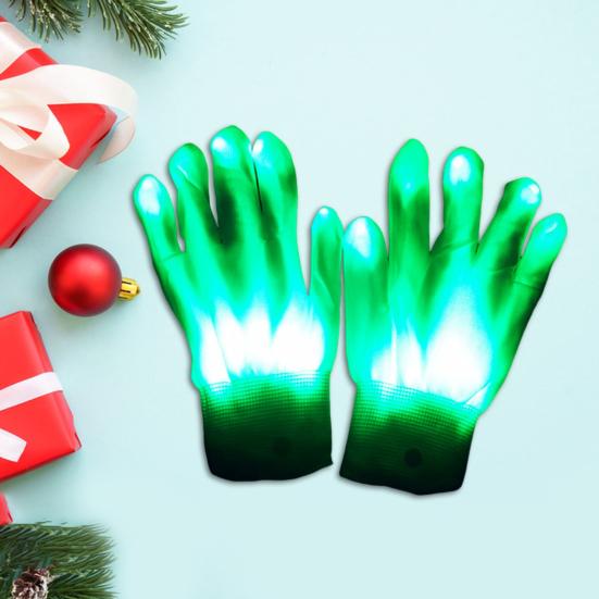 1 pár LED klubových rukavic Nastavitelné režimy blikání Protiskluzové Knoflíkové baterie