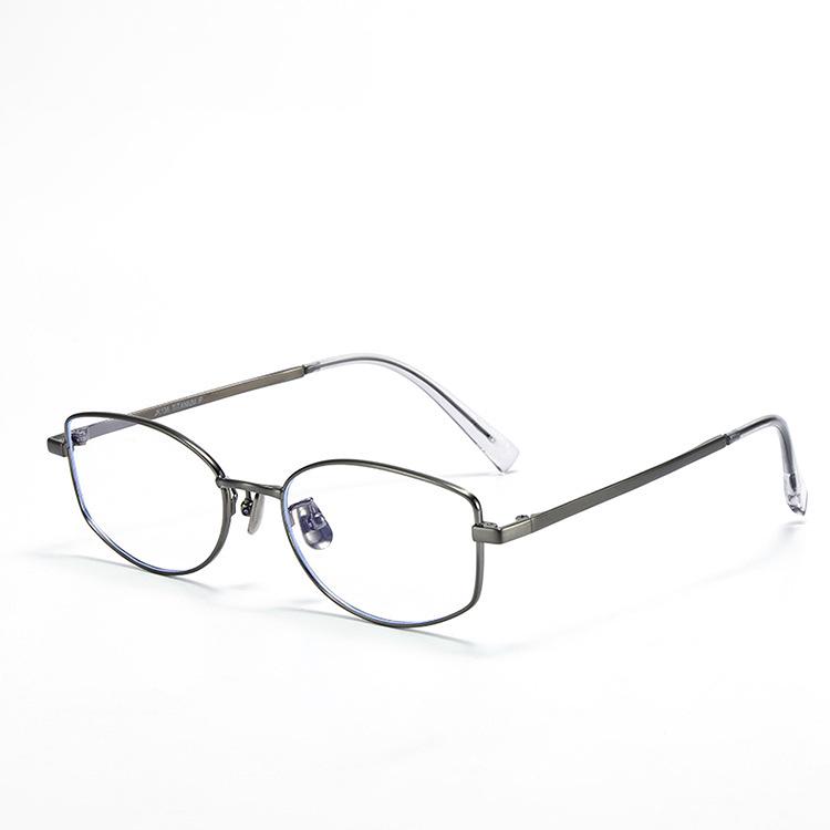 

Надлегкі жіночі титанові окуляри «Котяче око», Модний багатокутний дизайн, Захист від синього світла, Готові для виготовлення за рецептом.